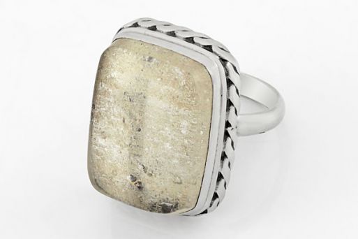 Мельхиоровое кольцо с горным хрусталём 64035 купить в магазине Самоцветы мира