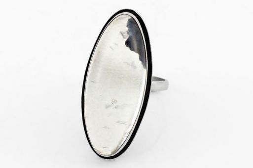Мельхиоровое кольцо с горным хрусталём 64036 купить в магазине Самоцветы мира