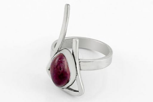 Мельхиоровое кольцо с турмалином 64061 купить в магазине Самоцветы мира