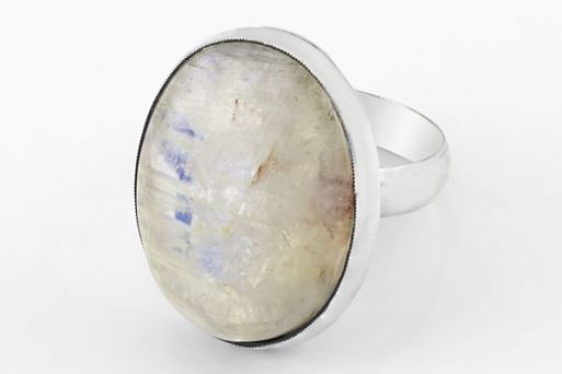 Серебряное кольцо с беломоритом 64511 купить в магазине Самоцветы мира