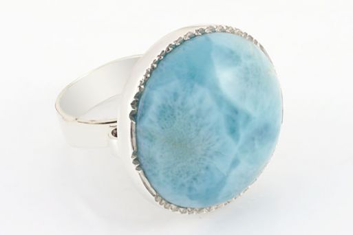 Серебряное кольцо с ларимаром 64953 купить в магазине Самоцветы мира