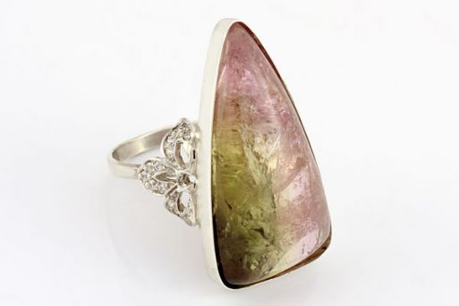 Серебряное кольцо с турмалином 64973 купить в магазине Самоцветы мира