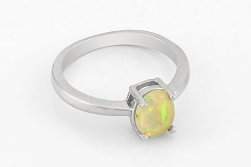 Серебряное кольцо с опалом 65004 купить в магазине Самоцветы мира