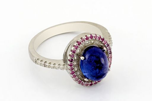 Серебряное кольцо с танзанитом 65041 купить в магазине Самоцветы мира