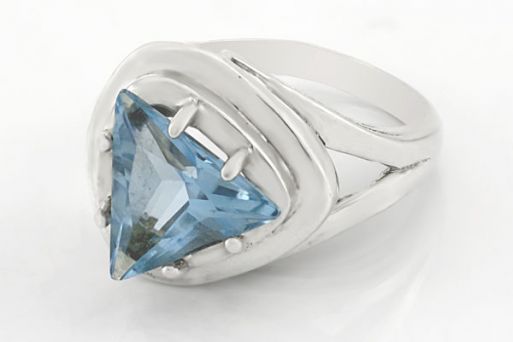 Серебряное кольцо с топазом 7473 купить в магазине Самоцветы мира