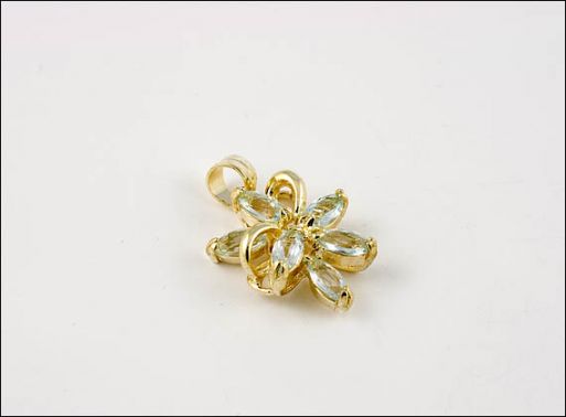 Позолоченное кольцо из мельхиора с топазом 20746 купить в магазине Самоцветы мира