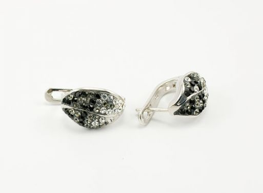 Серебряные серьги с Кристаллами Swarovski 24426 купить в магазине Самоцветы мира
