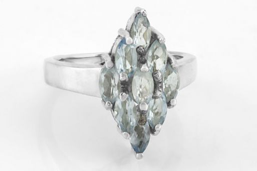 Серебряное кольцо с топазом 28295 купить в магазине Самоцветы мира