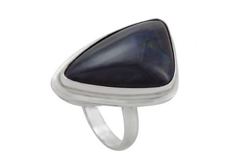 Серебряное кольцо с лабрадором 30118 купить в магазине Самоцветы мира