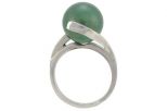 Кольцо из серебра с авантюрином зелёным шар 12 мм 36113