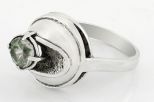 Кольцо из серебра с топазом круг 6 мм 36947
