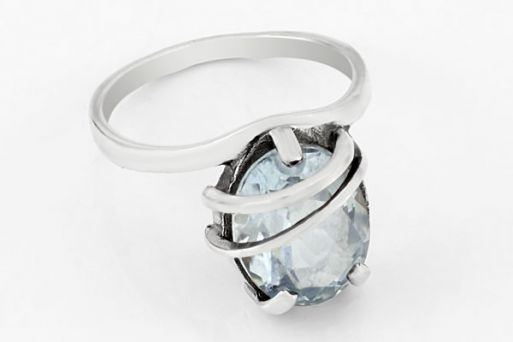 Серебряное кольцо с топазом 39560 купить в магазине Самоцветы мира