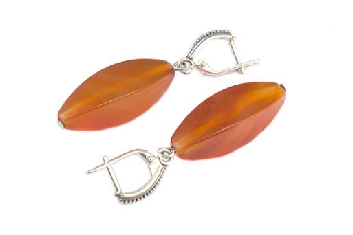 Серьги из серебра с Сердоликом.