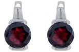 Серьги из серебра с гранатом