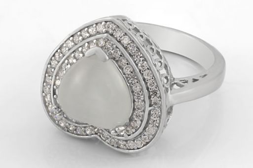 Серебряное кольцо с кошачьим глазом 43613 купить в магазине Самоцветы мира