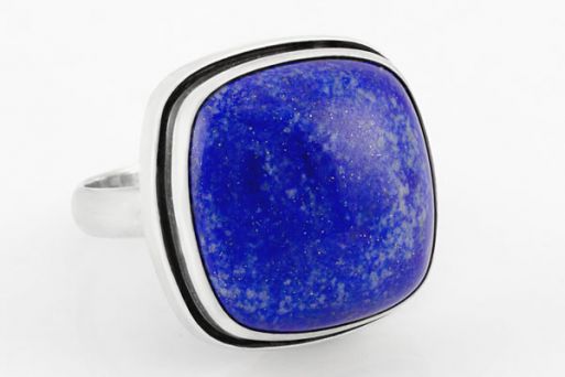 Серебряное кольцо с лазуритом 44170 купить в магазине Самоцветы мира