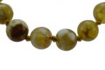 Агат бусы шарик 8-14 мм+овал оливковый. Длина 85 см.
