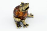 Сувенир янтарь лягушка квакушка 107