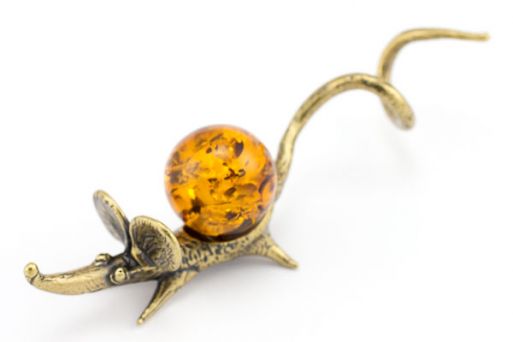 Сувенир янтарь мышка штопор 138 ― Самоцветы мира