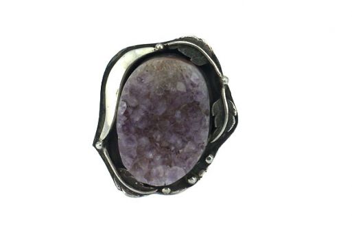Серебряное кольцо с аметистом 54043 купить в магазине Самоцветы мира