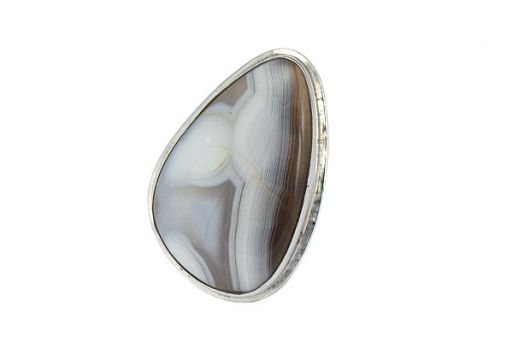 Серебряное кольцо с агатом ботсвана 54246 купить в магазине Самоцветы мира