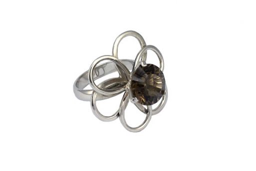 Серебряное кольцо с раухтопазом 54378 купить в магазине Самоцветы мира