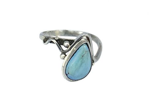 Серебряное кольцо с бирюзой 54685 купить в магазине Самоцветы мира