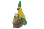 Фигурка попугай  с хохолком из оникса у гнезда. Вес 100-130 гр.
