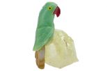 Фигурка попугай микро из зеленого авантюрина. Вес 40-60 гр.