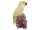 Фигурка попугай микро из цитрина. Вес 40-60 гр.