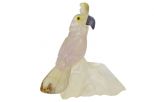 Фигурка попугай с хохолком микро из аметиста. Вес 40-60 гр.