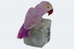 Фигурка попугай микро из аметиста. Вес 40-60 гр.