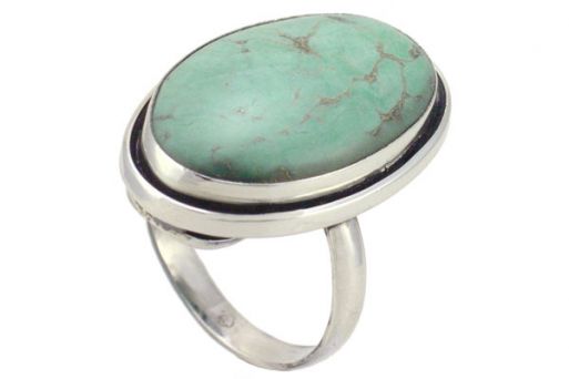 Серебряное кольцо с бирюзой 56958 купить в магазине Самоцветы мира
