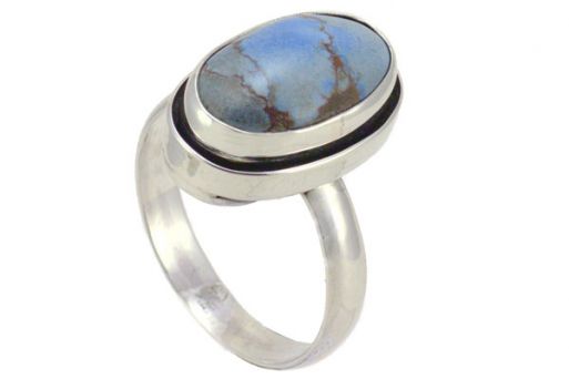 Серебряное кольцо с бирюзой 56968 купить в магазине Самоцветы мира