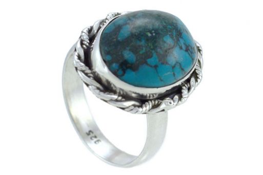 Серебряное кольцо с бирюзой 57598 купить в магазине Самоцветы мира