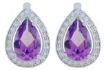 Серьги из серебра с александритом