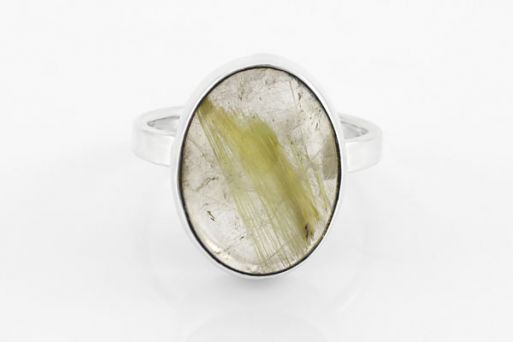 Серебряное кольцо с кварцем и рутилом 58467 купить в магазине Самоцветы мира