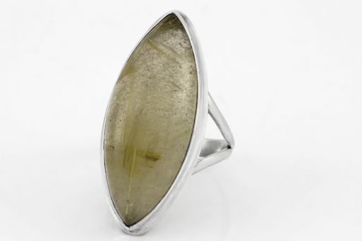 Серебряное кольцо с кварцем волосатиком 58472 купить в магазине Самоцветы мира