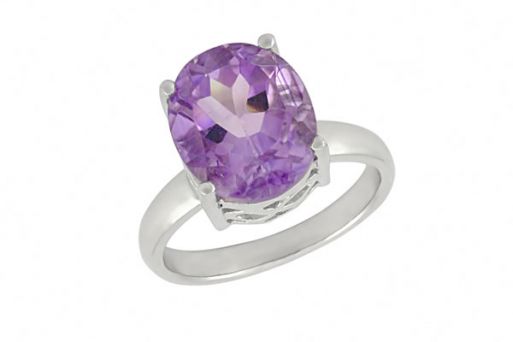 Серебряное кольцо с аметистом 59365 купить в магазине Самоцветы мира