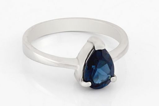 Серебряное кольцо с лондон топазом 60366 купить в магазине Самоцветы мира