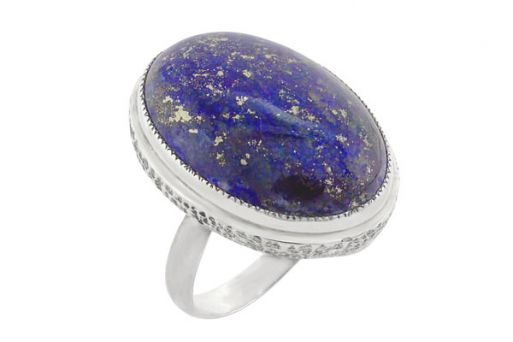 Серебряное кольцо с лазуритом 60719 купить в магазине Самоцветы мира