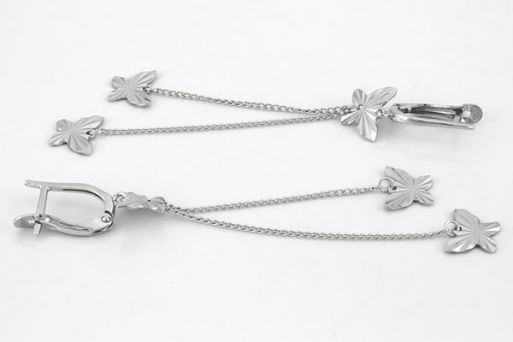 Серебряные серьги без вставок 61162 купить в магазине Самоцветы мира