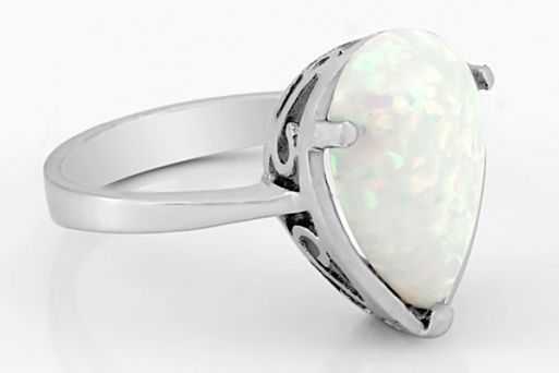 Серебряное кольцо с опалом 62083 купить в магазине Самоцветы мира