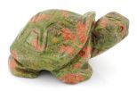 Фигурка из яшмы зелёной черепаха 35х55х25 мм 62891