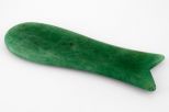 Скребок гуаша из авантюрина зелёного рыбка 35х110 мм 62904