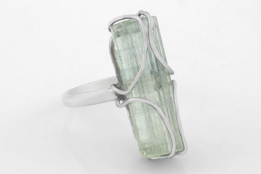 Мельхиоровое кольцо с аквамарином 63512 купить в магазине Самоцветы мира