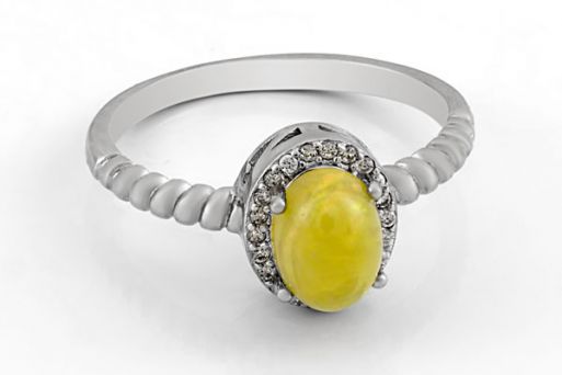 Серебряное кольцо с опалом 63832 купить в магазине Самоцветы мира