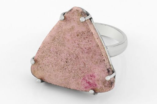 Мельхиоровое кольцо с родонитом 64067 купить в магазине Самоцветы мира