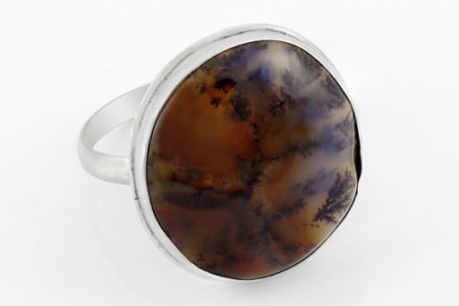 Серебряное кольцо с агатом 64509 купить в магазине Самоцветы мира