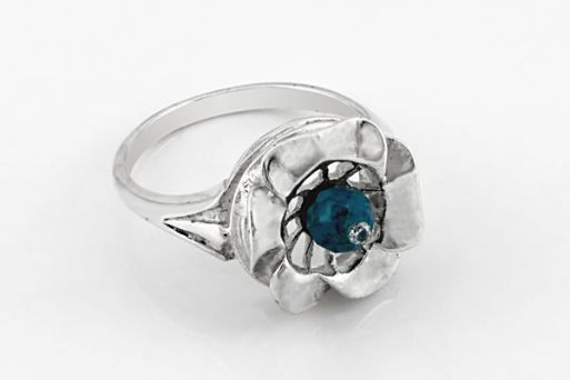 Серебряное кольцо с бирюзой 64937 купить в магазине Самоцветы мира